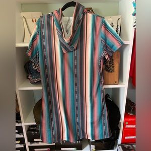 Crazy Train Hooded Dress w/pockets NWT